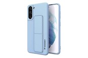 Telefon - Pokrowiec i etui - Wozinsky Kickstand Case Silicone Case with Stand Samsung Galaxy S21+ 5G Light Blue - 9111201941441