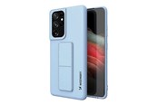 Telefon - Pokrowiec i etui - Wozinsky Kickstand Case Silicone Case with Stand Samsung Galaxy S21 Ultra 5G Light Blue - 9111201941533