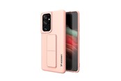 Telefon - Pokrowiec i etui - Wozinsky Kickstand Case Silicone Case with Stand Case for Samsung Galaxy S21 Ultra 5G Pink - 9111201941557