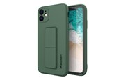 Telefon - Pokrowiec i etui - Wozinsky Kickstand Case Silicone Case with Stand Case for Samsung Galaxy A72 4G Dark Green - 9145576226636