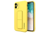 Telefon - Pokrowiec i etui - Wozinsky Kickstand Case Silicone Case with Stand Samsung Galaxy A22 4G Case Yellow - 9145576226896