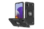 Telefon - Pokrowiec i etui - Wozinsky Ring Armor Armored Hybrid Case Cover + Magnetic Holder Samsung Galaxy A22 4G Black - 9111201944909
