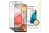 Telefon - szklo ochronne - Wozinsky Set 2x Super Durable Full Glue Tempered Glass Full Screen Protector with Frame Case Friendly Samsung Galaxy A42 5G Black - 9145576216743