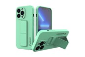 Telefon - Pokrowiec i etui - Wozinsky Kickstand Case Silicone Case with Stand iPhone 13 Mini Mint - 9145576234303