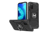 Telefon - Pokrowiec i etui - Wozinsky Ring Armor Armored Hybrid Case Cover + Magnetic Holder Samsung Galaxy A03s Black - 9145576243251