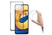 Telefon - szklo ochronne - Wozinsky Full Cover Flexi Nano Glass Film Tempered Glass With Frame Xiaomi Redmi Note 11T 5G / Redmi Note 11S 5G / Poco M4 Pro 5G Transparent - 9145576240366