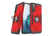 Telefon - Pokrowiec i etui - Wozinsky Ring Armor Armored Hybrid Case Cover + Magnetic Holder for Samsung Galaxy S22+ (S22 Plus) red - 9145576239759