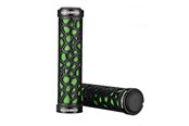 Akcesoria rowerowe - Rockbros 2017-14AGN bicycle grips - black and green - Rockbros-2017-14AGN