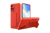 Telefon - Pokrowiec i etui - Wozinsky Kickstand Case Silicone Case with Stand Case for Xiaomi Poco M4 Pro 5G Red - 9145576247532