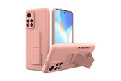 Telefon - Pokrowiec i etui - Wozinsky Kickstand Case Silicone Case with Stand Case for Xiaomi Poco M4 Pro 5G Pink - 9145576247549