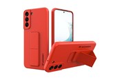 Telefon - Pokrowiec i etui - Wozinsky Kickstand Case Silicone Case with Stand Samsung Galaxy S22+ Case Red - 9145576247655