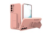 Telefon - Pokrowiec i etui - Wozinsky Kickstand Case Silicone Case with Stand Samsung Galaxy S22+ Case Pink - 9145576247662