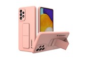 Telefon - Pokrowiec i etui - Wozinsky Kickstand Case Silicone Case with Stand Samsung Galaxy A73 Case Pink - 9145576247785