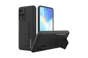 Telefon - Pokrowiec i etui - Wozinsky Kickstand Case Silicone Case with Stand Case for Xiaomi Redmi Note 11S / Note 11 Black - 9145576247518