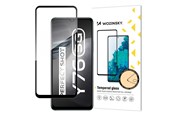 Telefon - szklo ochronne - Wozinsky Super Durable Full Glue Tempered Glass Full Screen Protector with Frame Case Friendly Vivo Y76 5G / Y76s / Y74s Black - 9145576245736