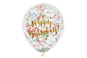 Zabawki - Haza Witbaard Confetti Balloons Happy Birthday 6 pcs. - U58225