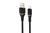 Kabel USB - Dudao L25L 30W USB-A Cable - Lightning with Soft Silicone Braided Lightning 1m - Black - 6976625335947