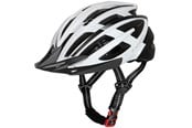 Bike Lights - Wozinsky MTB Bike Helmet with Detachable Visor and USB Rear Light 57-62 cm - Black & White - 5907769380891