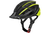 Bike Lights - Wozinsky MTB Bike Helmet with Detachable Visor and USB Rear Light 54-57 cm - Black & Yellow - 5907769380884