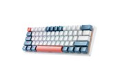Klawiatura - Machenike K500-B61 Gaming Keyboard Wired Mechanical Backlit Red Switch - White & Blue - Niebieski - K500-B61 Wired RGB Red Switch White