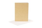 Materialy hobbystyczne - Creativ Company Cards and Envelopes 10.5x15cm Glitter Gold - 4 pcs. - 23023