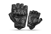 Sport i fitness - Rockbros 16220006002 M leather motorcycle gloves - black - 16220006002