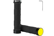 Akcesoria rowerowe - Rockbros 40720007001 bicycle grips with reflector - black - 40720007001