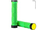 Akcesoria rowerowe - Rockbros 40720007005 bicycle grips with reflector - green - 40720007005