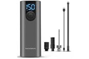 Akcesoria rowerowe - Rockbros 42720001001 Electric Bike Pump with LED Display + USB-C - USB-A Cable - Black - 42720001001