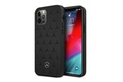 Telefon - Pokrowiec i etui - Mercedes Leather Stars Pattern Case for iPhone 12 Pro Max - Black - 3666339013011
