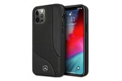 Telefon - Pokrowiec i etui - Mercedes Leather Perforated Area Case for iPhone 12 Pro Max - Black - 3666339013196