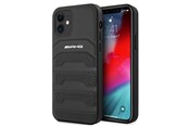 Telefon - Pokrowiec i etui - Mercedes AMG Leather Debossed Lines Case for iPhone 12 mini - Black - 3666339013929