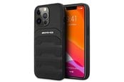 Telefon - Pokrowiec i etui - Mercedes AMG Leather Debossed Lines Case for iPhone 13 Pro / iPhone 13 - Black - 3666339018955