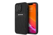 Telefon - Pokrowiec i etui - Mercedes AMG Leather Curved Lines Case for iPhone 13 Pro Max - Black - 3666339019006