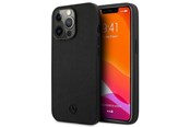 Telefon - Pokrowiec i etui - Mercedes Leather Meshed Metal Logo Case for iPhone 13 Pro / iPhone 13 - Black - 3666339020910