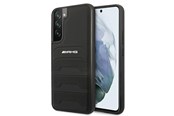 Telefon - Pokrowiec i etui - Mercedes AMG Leather Debossed Lines Case for Samsung Galaxy S22+ - Black - 3666339043629