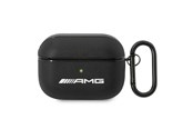Telefon - Pokrowiec i etui - Mercedes AMG Leather Big Logo Case for AirPods Pro - Black - 3666339069278