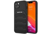 Telefon - Pokrowiec i etui - Mercedes AMG Leather Debossed Lines Case for iPhone 14 Plus - Black - 3666339071394