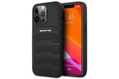 Telefon - Pokrowiec i etui - Mercedes AMG Leather Debossed Lines Case for iPhone 14 Pro - Black - 3666339071400