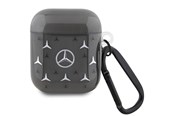 Telefon - Pokrowiec i etui - Mercedes Large Star Pattern Case for AirPods 1 / 2 - Black - 3666339094508