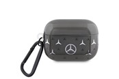 Telefon - Pokrowiec i etui - Mercedes Large Star Pattern Case for AirPods Pro 2 (2022/2023) - Black - 3666339113049