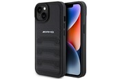 Telefon - Pokrowiec i etui - Mercedes AMG Leather Debossed Lines Case for iPhone 15 Plus - Black - 3666339170721