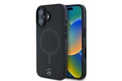 Telefon - Pokrowiec i etui - Mercedes Plain Smooth Leather MagSafe Case for iPhone 16 - Black - 3666339312701