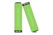 Akcesoria rowerowe - Rockbros BT1001GNBK sponge bicycle handlebar grips - green and black - BT1001GNBK
