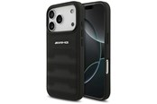 Telefon - Pokrowiec i etui - Mercedes AMG Leather Debossed Lines Logo Case for iPhone 17 Pro - Black - 3666339556129