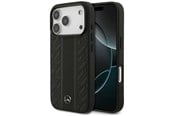 Telefon - Pokrowiec i etui - Mercedes Leather Laurel Leaves Stripes MagSafe Case for iPhone 17 Pro - Black - 3666339506247