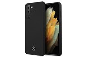 Telefon - Pokrowiec i etui - Mercedes Silicone Line Case for Samsung Galaxy S21 - Black - 3700740497807