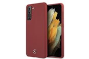 Telefon - Pokrowiec i etui - Mercedes Silicone Line Case for Samsung Galaxy S21 - Red - 3700740497890