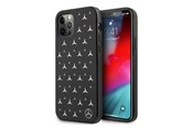 Telefon - Pokrowiec i etui - Mercedes Silver Stars Pattern Case for iPhone 12 Pro Max - Black - 3666339012748
