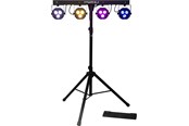 Instrumenty muzyczne i dla DJ'a - Algam Lighting 2-w-1 reflektory LED na statywie z kontrolerem nożnym - LAL STAGE-BAR II